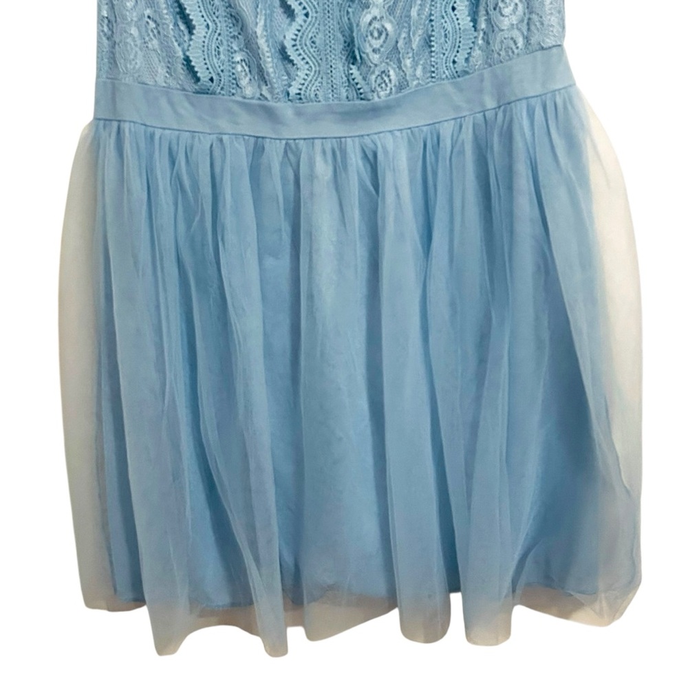 NWT Blue Lace Ruffle Trim Fit & Flare Dress 4XL - Picture 5 of 15